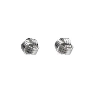 Silver knot stud earring - Silverado Jewellery
