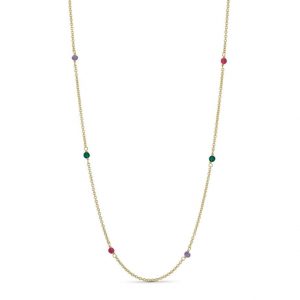 Multi-colour bead and chain necklace - Pure By Nat - Silverado Jewellery