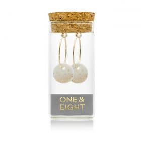 Gold Mist Porcelain hoop earrings - One & Eight - Silverado Jewellery