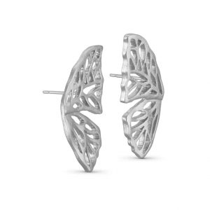 Silver Butterfly Wing Stud Earring - Silverado Jewellery
