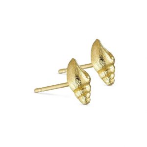 Gold Conch Shell Stud Earring - Pure by Nat - Silverado Jewellery