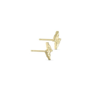 Gold Lightning Stud - Pure by Nat - Silverado Jewellery