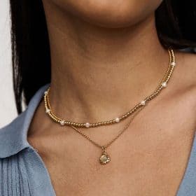 Molten Labradorite Charm Necklace - Orelia - Silverado Jewellery