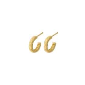 Gold mini sea breeze hoop earrings - Pernille Corydon - Silverado Jewellery
