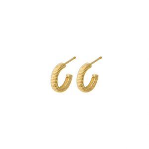 Gold mini sea breeze hoop earrings - Pernille Corydon - Silverado Jewellery