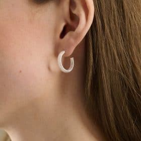 Silver sea breeze hoop earrings - Pernille Corydon - Silverado Jewellery