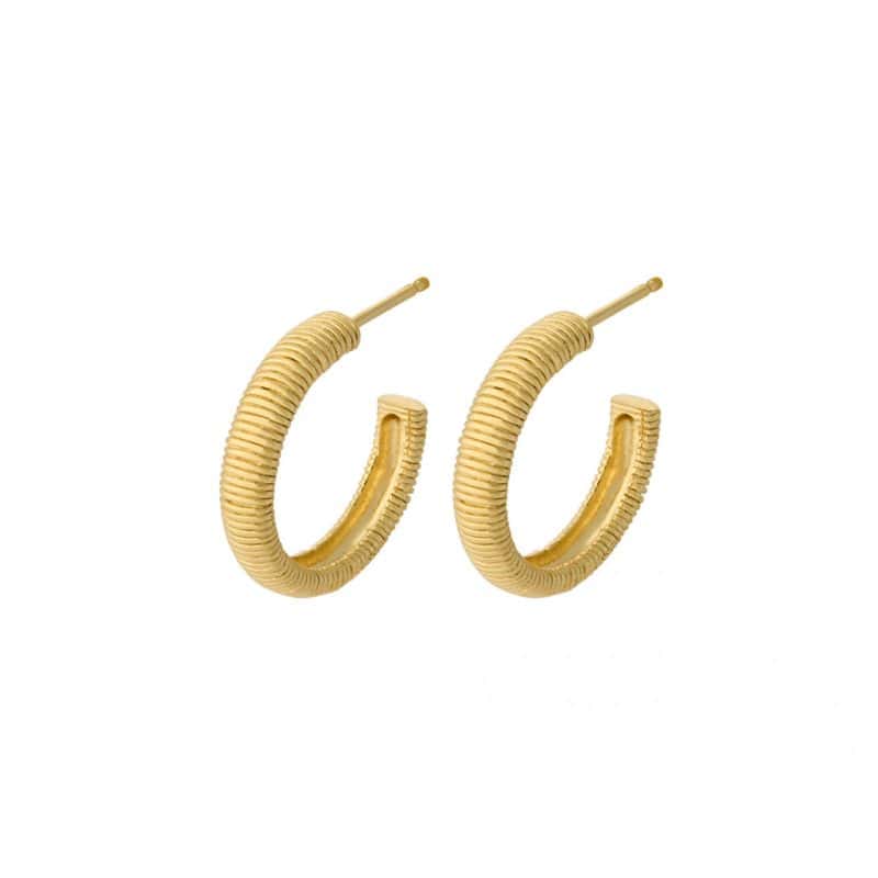 Gold sea breeze hoop earrings - Pernille Corydon - Silverado Jewellery