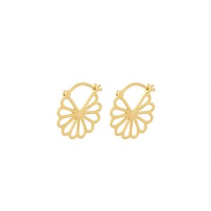 Gold Silver Bellis Hoop Earrings - Pernille Corydon - Silverado Jewellery