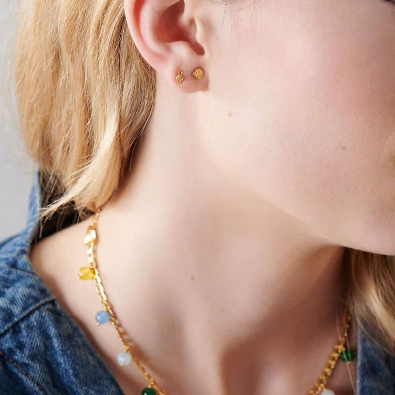 Peace and smiles mixed stud earrings - Rachel Jackson - Silverado Jewellery