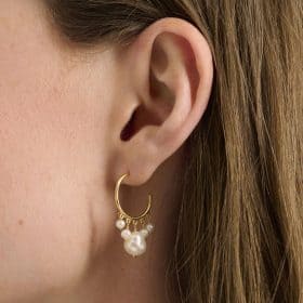 Bay Pearl Hoop earring - Pernille Corydon - Silverado Jewellery