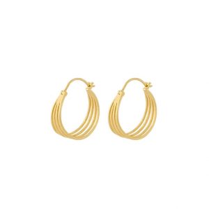 Gold Midnight Sun Hoop Earrings - Pernille Corydon - Silverado Jewellery