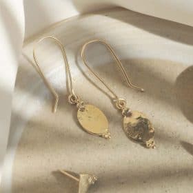 Gold Ornate Hook Earrings - Wild Fawn - Silverado Jewellery