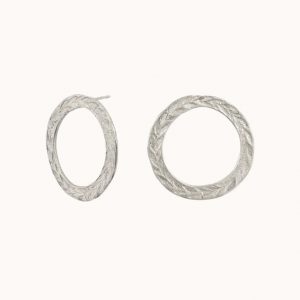 Silver Laurel Wreath Earrings - Wild Fawn - Silverado Jewellery