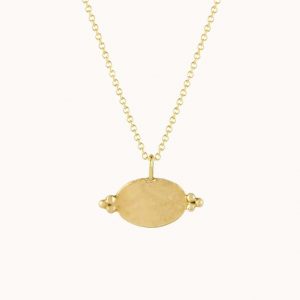 Gold oval Necklace - Wild Fawn -Silverado Jewellery
