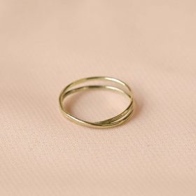 9ct gold loop stacking ring - wild fawn - silverado jewellery