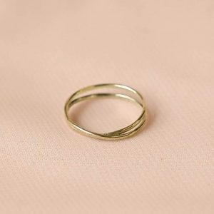 9ct gold loop stacking ring - wild fawn - silverado jewellery