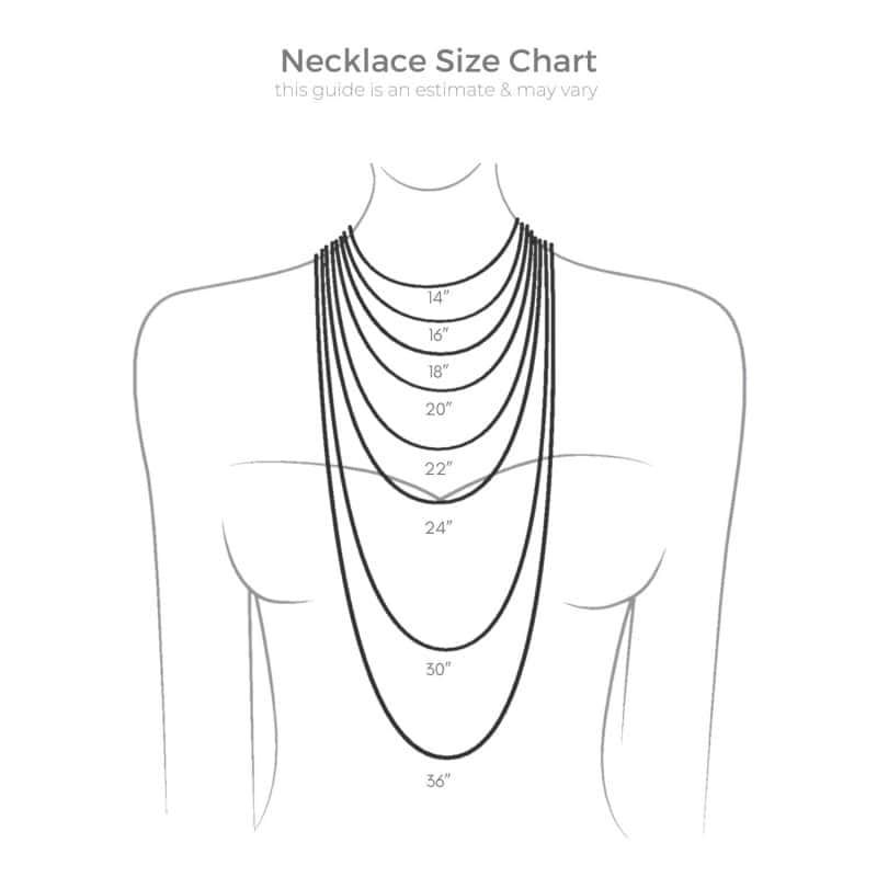 Necklace Length Chart - Silverado Jewellery