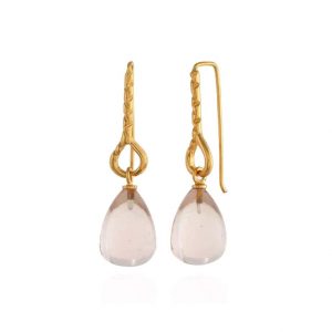 Helena Soft Champagne Drop Earrings - Shyla - Silverado Jewellery