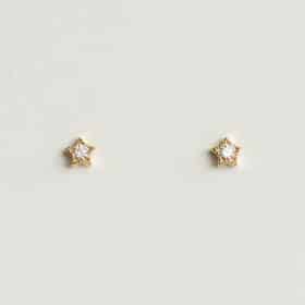 Gold star stud earrings - Silverado Jewellery