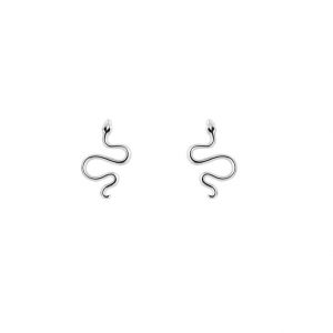 Silver snake stud earrings - Silverado Jewellery