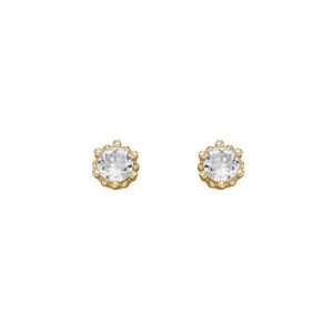 Millegrain Edge Round Stud Earrings - Silverado Jewellery