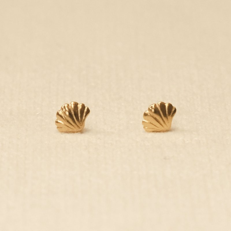 Tiny Shell Wing Stud Earring - Rosie Kent - Silverado Jewellery