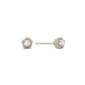 Villa Pearl Silver Stud Earrings - Rosie Kent - Silverado Jewellery