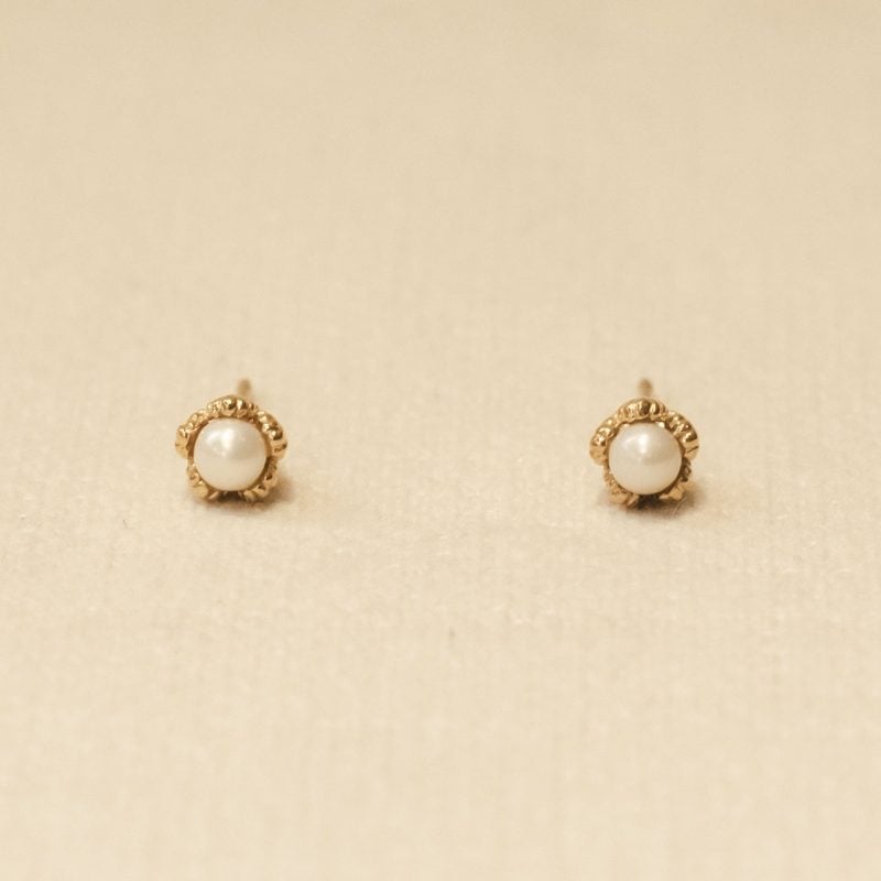 Villa Pearl Stud Earrings - Rosie Kent - Silverado Jewellery
