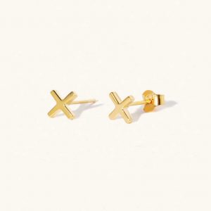 Gold Vermeil Kiss Stud Earrings - Luceir - Silverado Jewellery