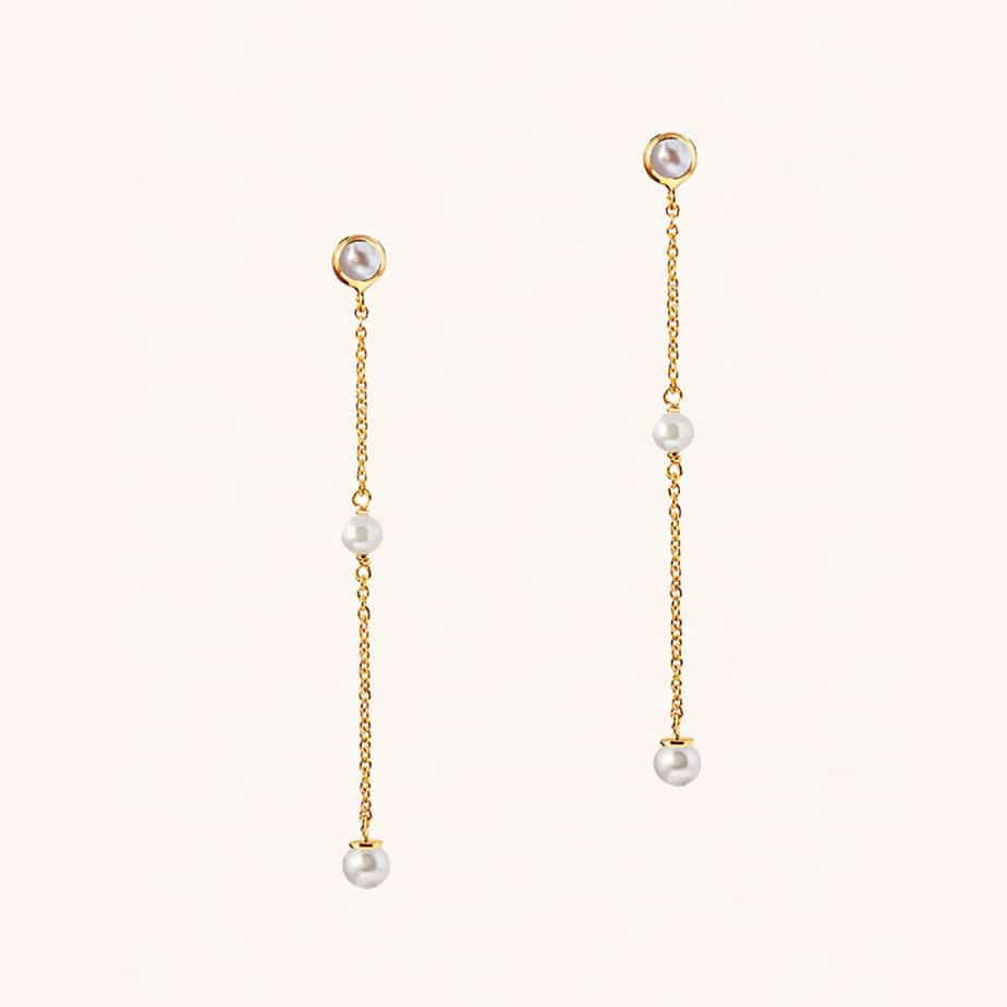 Benevolence LA - Minimal Gold Chain Threader Earrings that Give Back