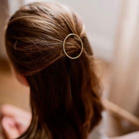 Gold Circle Hair Clip - Bachca - Silverado Jewellery