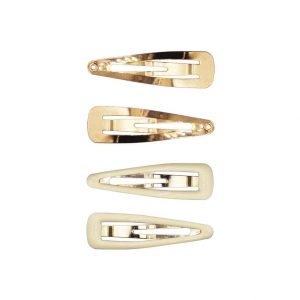 Ivory & Gold Click Clack Hair Clips - Bachca - Silverado Jewellery