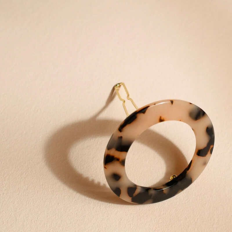 Round Tortoiseshell Barette Clip - Bachca - Silverado Jewellery