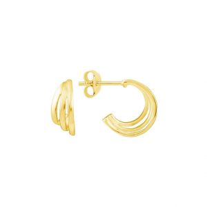 Triple Curve Hoop Earring - Silverado Jewellery