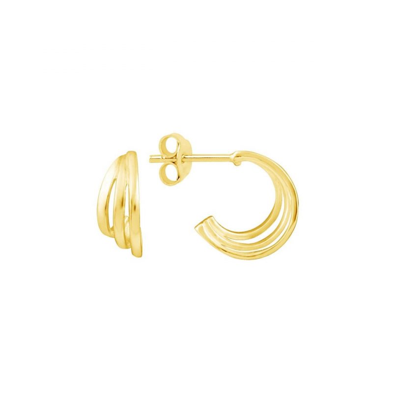Triple Curve Hoop Earring - Silverado Jewellery