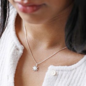 Opal Silver Sun Pendant Necklace - Silverado Jewellery