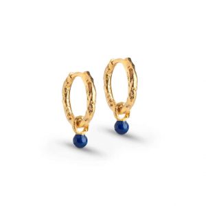 Belle Navy Hoop Earrings - ENAMEL Copenhagen - Silverado Jewellery