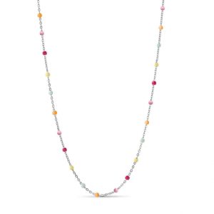 Silver Lola Rainbow Necklace - Enamel Copenhagen - Silverado Jewellery