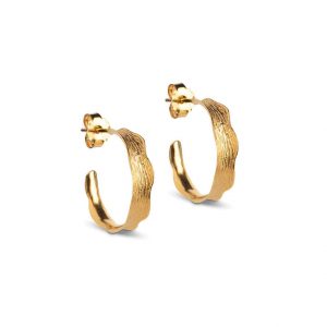 Gold ane small hoop earrings - Enamel Copenhagen - Silverado Jewellery