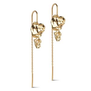 Gold Kim Chain Earring - Enamel - Silverado Jewellery