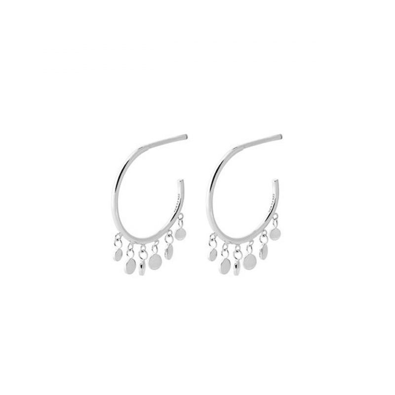 Silver Glow Hoop Earrings - Pernille Corydon - Silverado Jewellery