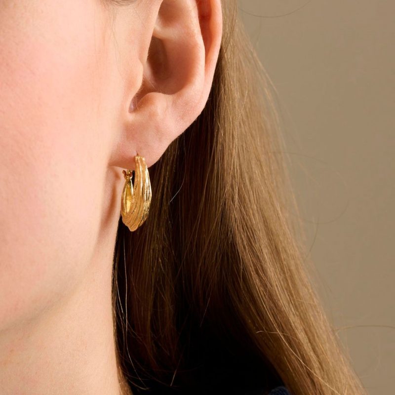 Small Coastline Hoop Earrings - Pernille Corydon - Silverado Jewellery
