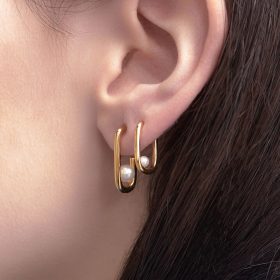 Stellar Hardware Pearl Hoop Earring - Rachel Jackson - Silverado Jewellery