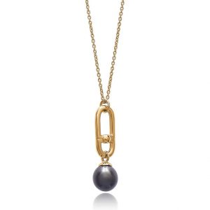 Stellar Hardware Black Pearl Necklace - Rachel Jackson - Silverado Jewellery