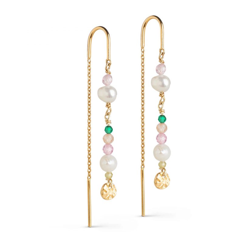 Sophia Pearl Chain Earrings - Enamel Copenhagen - Silverado Jewellery