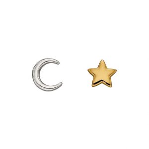 Star and moon mismatched stud earrings - Silverado classics collection