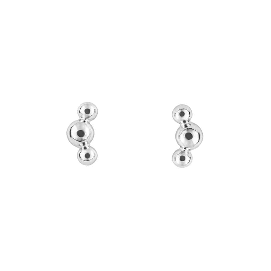 Silver Triple Ball Studs Silverado Jewellery