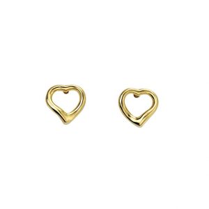 Gold heart outline studs - Silverado classics collection