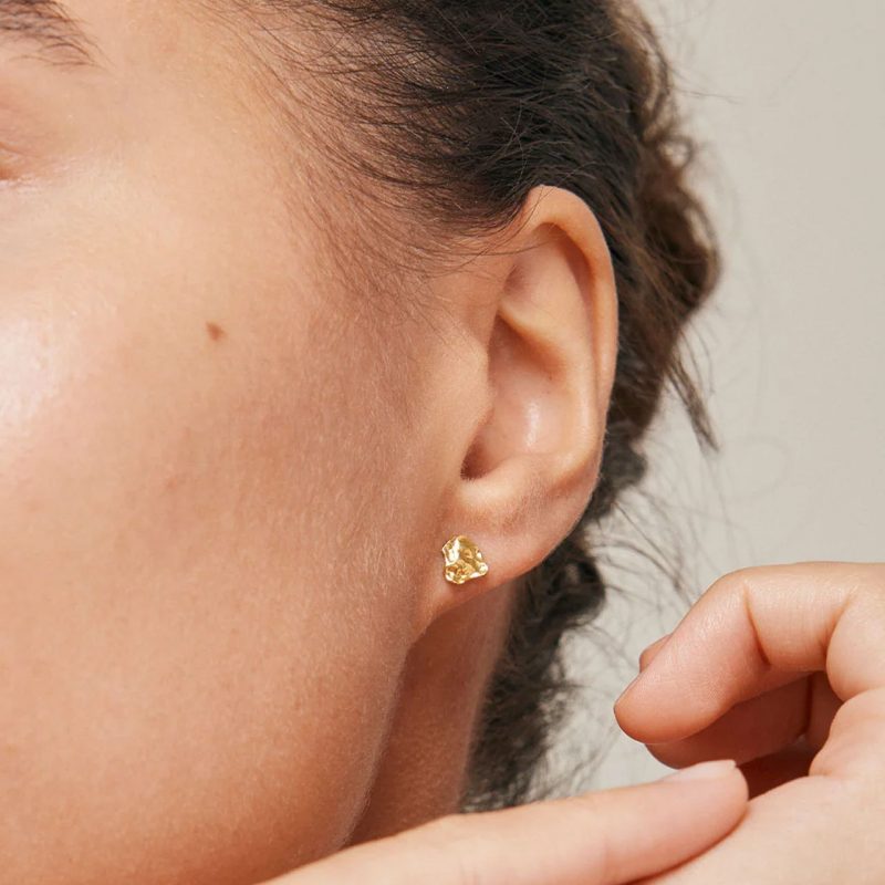 Gold Rio Stud Earrings - Enamel Copenhagen - Silverado Jewellery