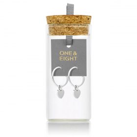 Silver Rosa heart hoop earrings - One & Eight - Silverado Jewellery